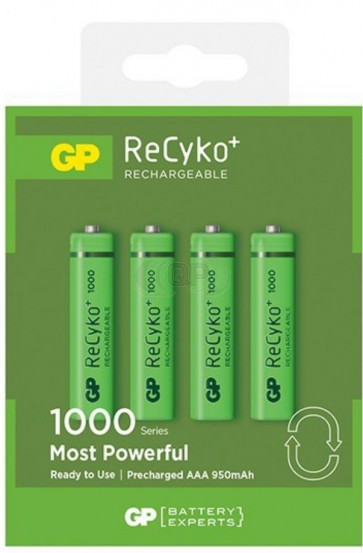 Rechargeable batteries AAA 950 mAh NiMH GP Recyko+ 4 pieces