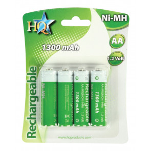Rechargeable batteries AA 1300 mAh HQ 4 pieces